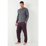 Buratti Ekoseli Pamuklu Beli Lastikli Regular Fit Uzun Kollu Pijama Takımı Erkek PİJAMA TAKIMI 6572003