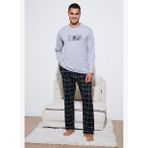 Buratti Ekoseli Pamuklu Regular Fit Yükske Bel Bisiklet Yaka Pijama Takımı Erkek PİJAMA TAKIMI 65740