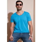 Buratti Erkek İndigo Pamuklu V Yaka Basic T-Shirt Babalar Günü Özel 5412001