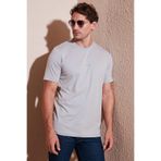 BURATTI Erkek Regular Fit Bisiklet Yaka Kısa Kollu T-Shirt, Gri, S