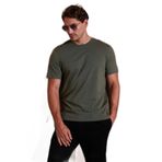 BURATTI Erkek Regular Fit Bisiklet Yaka T-Shirt, Kısa Kollu, Pamuklu, Haki, S