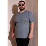 BURATTI Erkek Regular Fit Pamuklu T-Shirt, Kısa Kol, Metalik, 3XL