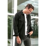 Buratti Erkek Siyah Çift Cepli Fermuarlı Slim Fit Kışlık Gömlek Babalar Günü Özel Cf21w112925