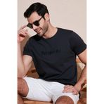 BURATTI Erkek Slim Fit Bisiklet Yaka Kısa Kollu T-Shirt, Gri, S