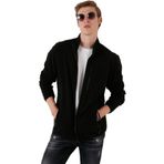 Buratti Erkek Slim Fit, Dik Yaka, Fermuarlı, Cepli Polar Hırka, Siyah