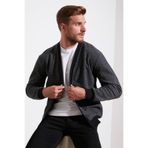 Buratti Erkek V Yaka, Regular Fit, Düğmeli Hırka, Gri