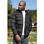 Buratti Kapüşonlu Cepli Slim Fit Şişme Erkek Mont 6490001 SİYAH