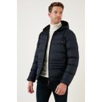 Buratti Kapüşonlu Fermuarlı Cepli Slim Fit Mont Erkek Mont 6490001 - Lacivert