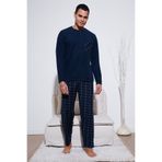 Buratti Kareli Yumuşak Dokulu Regular Fit Uzun Kollu Pijama Takımı Erkek PİJAMA TAKIMI 609611060