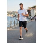 Buratti Normal Kalıp Kargo Cepli Lastikli Bel Bermuda Erkek Şort 693263 Siyah