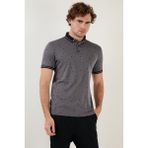 Buratti Pamuk Karışımlı Desenli Slim Fit Polo T Shirt Erkek Polo T Shirt 646B3210 - Lacivert