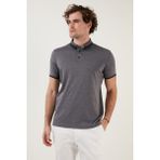 Buratti Pamuk Karışımlı Desenli Slim Fit Polo T Shirt Erkek Polo T Shirt 646B3250 - Lacivert
