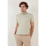 Buratti Pamuk Karışımlı Desenli Slim Fit Polo T Shirt Erkek Polo T Shirt 646B3250 - XL - Elma Yeşili