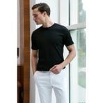 Buratti Pamuk Regular Fit Bisiklet Yaka T Shirt Erkek T Shirt 5902407 - Siyah