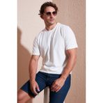 Buratti Pamuklu Baskılı Regular Fit Bisiklet Yaka T Shirt Erkek T Shirt 59020205 - Ekru