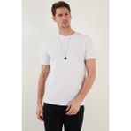 Buratti Pamuklu Bisiklet Yaka Basic T Shirt Erkek T Shirt 5902387 - Beyaz