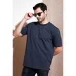 Buratti Pamuklu Bisiklet Yaka Relaxed Fit Basic T Shirt Erkek T Shirt 5902610 - Antrasit