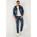 Buratti Pamuklu Comfort Fit Normal Bel Boru Paça Jeans Erkek Kot Pantolon 4412C02TEXAS - Mavi - 31 - 32