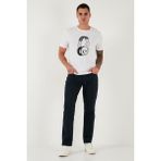 Buratti Pamuklu Comfort Fit Normal Bel Boru Paça Jeans Erkek Kot Pantolon 4412C19TEXAS - Lacivert - 34 / 34