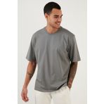 Buratti Pamuklu Oversize Bisiklet Yaka Basic T Shirt Erkek T Shirt 5902365