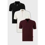 Buratti Pamuklu Regular Fit 3'lü Paket Polo Yaka T Shirt Erkek POLO YAKA T SHİRT 59029641527S3