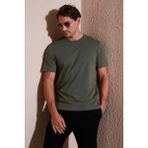 Buratti Pamuklu Regular Fit Bisiklet Yaka T Shirt Erkek T Shirt 59020204 - Haki - 2XL