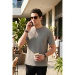 Buratti Pamuklu Regular Fit Bisiklet Yaka T Shirt Erkek T Shirt 5904068 - Açık Haki - XL