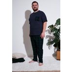 Buratti Pamuklu Regular Fit Büyük Beden Erkek Pijama Takımı 6572002B LACİVERT