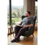Buratti Pamuklu Regular Fit Büyük Beden Erkek Pijama Takımı, Gri, 2XL