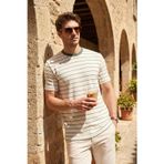 Buratti Pamuklu Regular Fit Çizgili Bisiklet Yaka Erkek T Shirt 5904039 NEFTİ