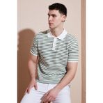 Buratti Pamuklu Regular Fit Çizgili Polo Yaka T Shirt Erkek Polo Yaka T Shirt 5903009 - Elma Yeşili - XL