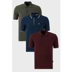 Buratti Pamuklu Regular Fit Düğmeli Polo Yaka 3'lü Paket T Shirt Erkek T SHİRT 590211827S3