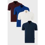 Buratti Pamuklu Regular Fit Düğmeli Polo Yaka 4'lü Paket T Shirt Erkek T SHİRT 5902127S4