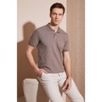 Buratti Pamuklu Regular Fit Düğmeli Polo Yaka T Shirt Erkek Polo Yaka T Shirt 5902739 - Vizon - XL
