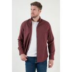 Buratti Pamuklu Regular Fit Düğmeli Yaka Kışlık Gömlek Erkek Gömlek CF24W127079 - Bordo - S