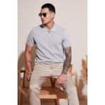 Buratti Pamuklu Regular Fit Fermuarlı Polo Yaka T Shirt Erkek Polo Yaka T Shirt 5902915 - XL - Gri
