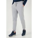 Buratti Pamuklu Regular Fit Normal Bel Cepli Eşofman Altı Erkek Eşofman Altı 5908060 - Gri Melanj - XL