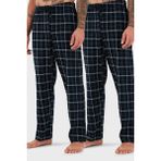 Buratti Pamuklu Regular Fit Normal Bel Düz Paça Cepli 2'li Paket Pijama Altı Erkek Pijama Altı 6574003S2 - Lacivert - Lacivert - XL