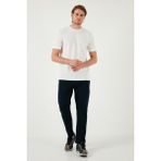 Buratti Pamuklu Regular Fit Normal Bel Düz Paça Pantolon Erkek Pantolon 5908059 - İndigo - XL