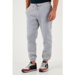 Buratti Pamuklu Regular Fit Normal Bel Lastikli Paça Cepli Erkek Eşofman Altı 59080153W4 GRİ MELANJ