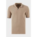 Buratti Pamuklu Regular Fit Şerit Detaylı Polo Yaka T Shirt Erkek Polo Yaka T Shirt 5902964 - Vizon