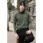 Buratti Pamuklu Regular Fit Yarım Fermuarlı Dik Yaka Kazak Erkek Kazak 456112 - Haki - 2XL
