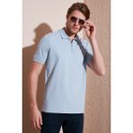 Buratti Pamuklu Regular Fit Yarım Fermuarlı Polo Yaka T Shirt Erkek Polo Yaka T Shirt 5901029 - Açık Gri