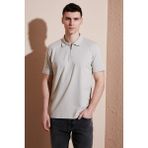 Buratti Pamuklu Regular Fit Yarım Fermuarlı Polo Yaka T Shirt Erkek Polo Yaka T Shirt 5902972 - Taş