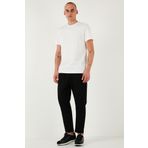 Buratti Pamuklu Regular Fit Yüksek Bel Düz Paça Çimalı Jogger Erkek Pantolon 5908058 SİYAH