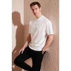 Buratti Pamuklu Relaxed Fit Sıfır Yaka T Shirt Erkek T Shirt 5905446 - 2XL - Ekru