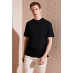 Buratti Pamuklu Relaxed Fit Sıfır Yaka T Shirt Erkek T Shirt 5905446 - Siyah