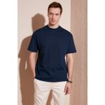 Buratti Pamuklu Relaxed Fit Sıfır Yaka T Shirt Erkek T Shirt 5905446 - XL - İndigo
