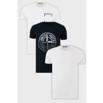 Buratti Pamuklu Slim Fit Bisiklet Yaka Baskılı 3'lü Paket T Shirt Erkek T SHİRT Babalar Günü Özel 541S31