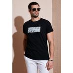 Buratti Pamuklu Slim Fit Bisiklet Yaka Baskılı T Shirt Erkek T SHİRT Babalar Günü Özel 541TOLIVE